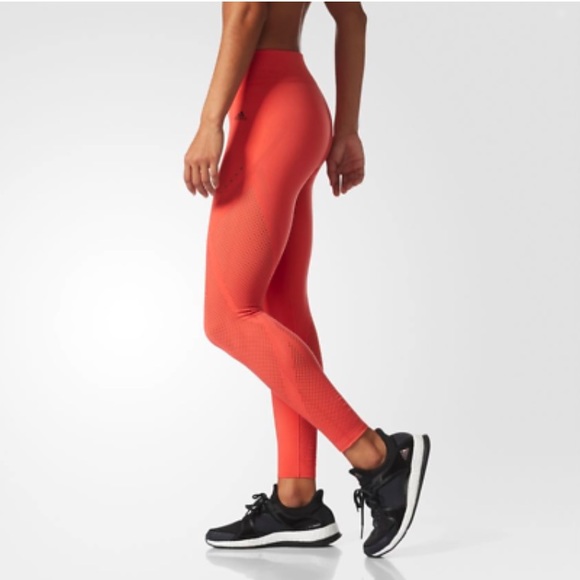 Adidas Warp Knit Leggings Coral - Picture 5 of 8
